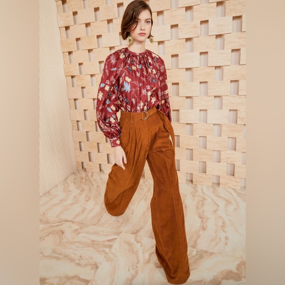 NWT Ulla Johnson Marisol Floral Print Long Sleeve Silk Blouse Top - Picture 4 of 4